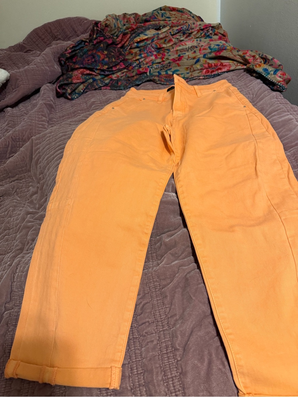 NWOT risen Women's Cropped Orange Jeans - Classic High-Rise Ankle Length